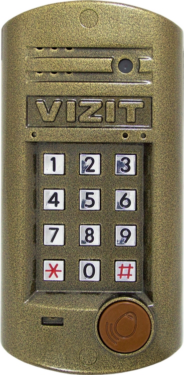 Блок вызова для совместной работы с блоками управления домофоном СЕРИИ 300. Встроенный считыватель ключей VIZIT-RF2 (RFID-125 kHz брелок EM-Marin). 